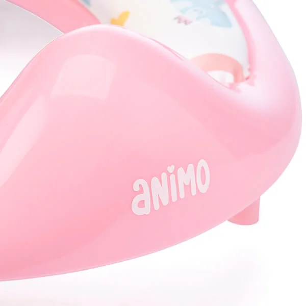 Đệm lót bồn cầu có tựa lưng cho bé Animo (hồng, YF2021, TJJ)