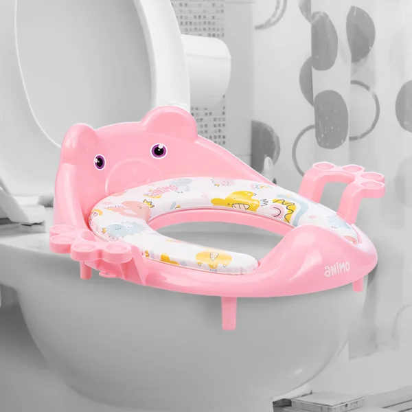 Đệm lót bồn cầu có tựa lưng cho bé Animo (hồng, YF2021, TJJ)