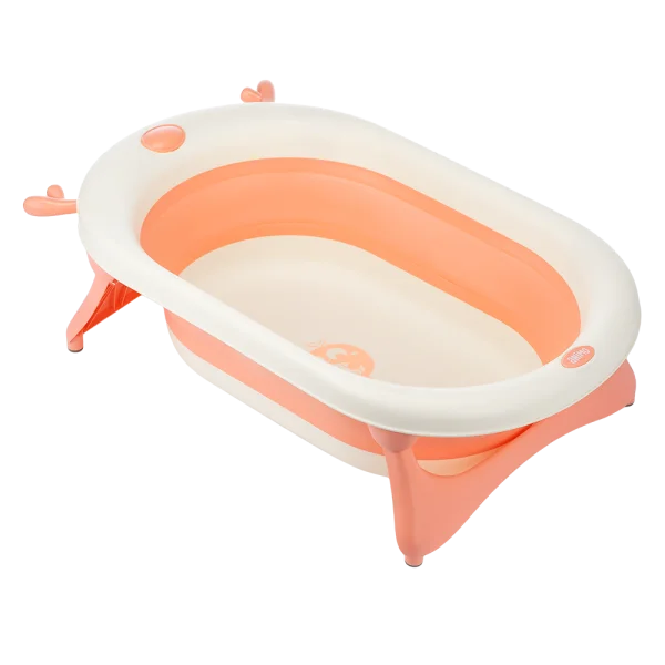 Thau tắm cảm biến nhiệt và gấp gọn Animo (Hồng cam, 6009)