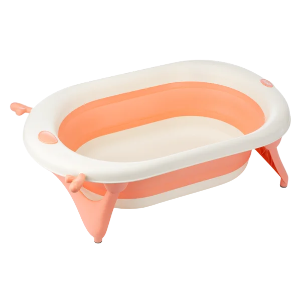 Thau tắm cảm biến nhiệt và gấp gọn Animo (Hồng cam, 6009)