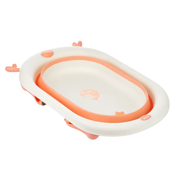 Thau tắm cảm biến nhiệt và gấp gọn Animo (Hồng cam, 6009)