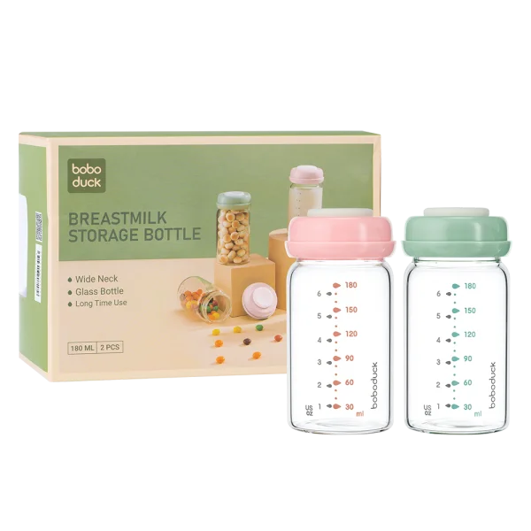 Bộ 2 bình trữ sữa thủy tinh Boboduck