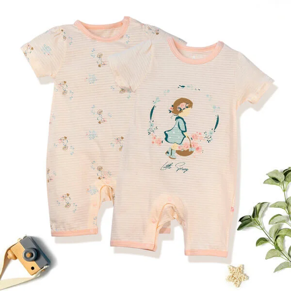 Set 2 bodysuit đùi Ht búp bê Animo M522004-19 (9-12M,kem)