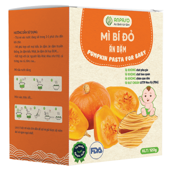 Mì bí đỏ ăn dặm cho bé Anpaso 120g