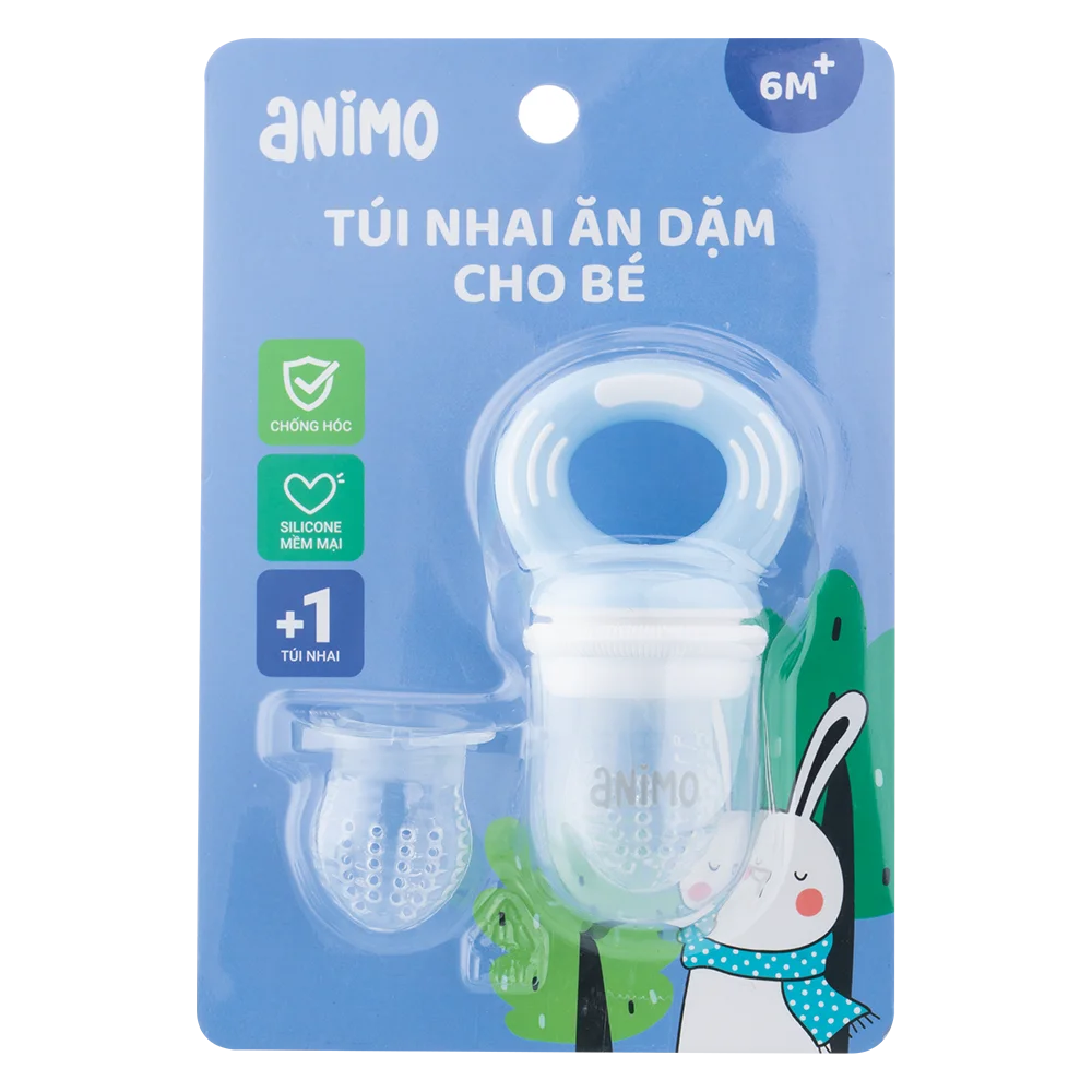 Túi nhai ăn dặm Animo RK-3342, size L (xanh)