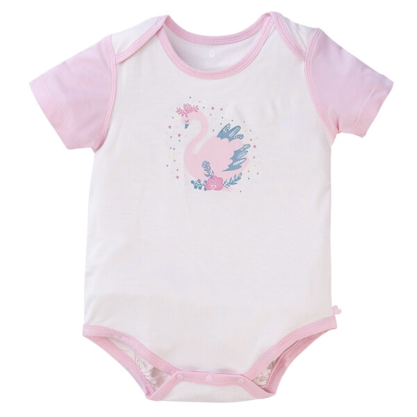 Bodysuit tính năng tam giác, vải modal Bst Thiên nga Animo BMC822079 (6-9M,Hồng)