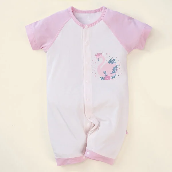 Bodysuit tính năng đùi, vải modal Bst Thiên nga Animo BMC822082 (3-6M,Hồng)