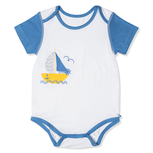 Bodysuit tính năng tam giác, vải modal Bst Thiên nga Animo BMC822081 (3-6M,Xanh)