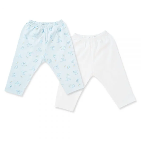 Cặp quần ss dài Animo NB422050 (3-6M,xanh-trắng)