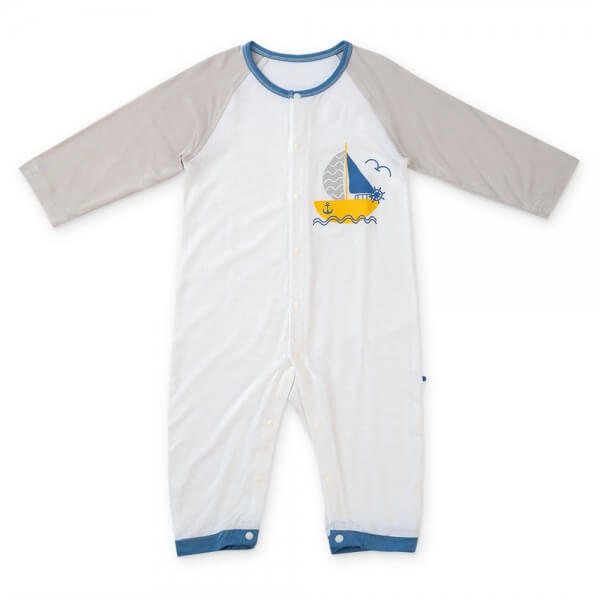 Bodysuit tính năng dài, vải modal Bst Thiên nga Animo BMC822086 (6-9M,Xanh)