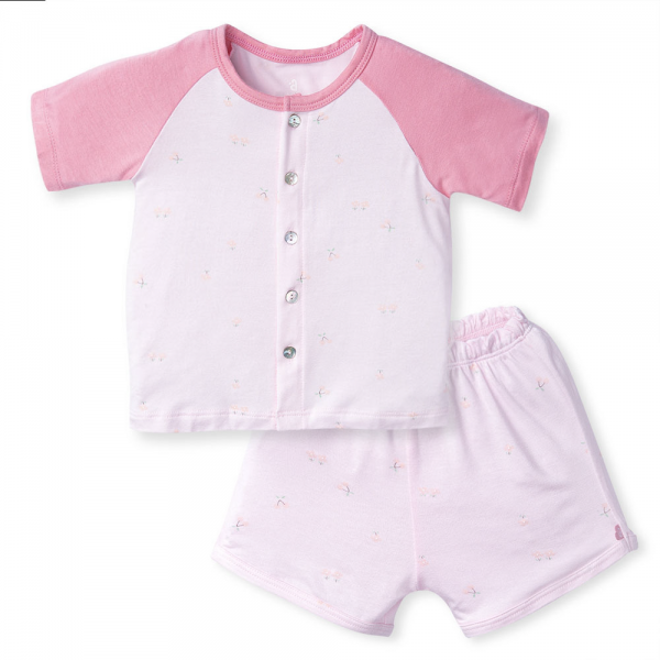 Bộ tính năng ngắn vải modal Animo VĐ522021 (9-12M,Hồng)