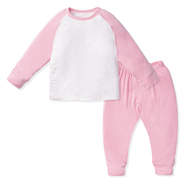 Bộ tính năng dài vải modal Animo VĐ522024 (18-24M,Hồng)