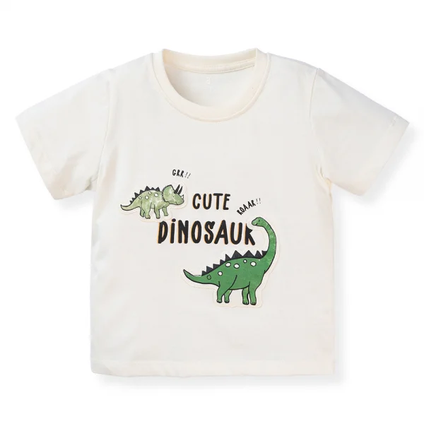 Bộ bé trai ngắn BST Khủng Long Animo HN623013 (6M-6Y,Trắng)