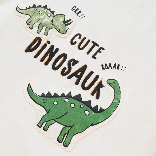 Bộ bé trai ngắn BST Khủng Long Animo HN623013 (6M-6Y,Trắng)