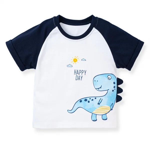 Bộ bé trai ngắn BST Khủng Long Animo HN623011 (6M-6Y,Xanh Navy)