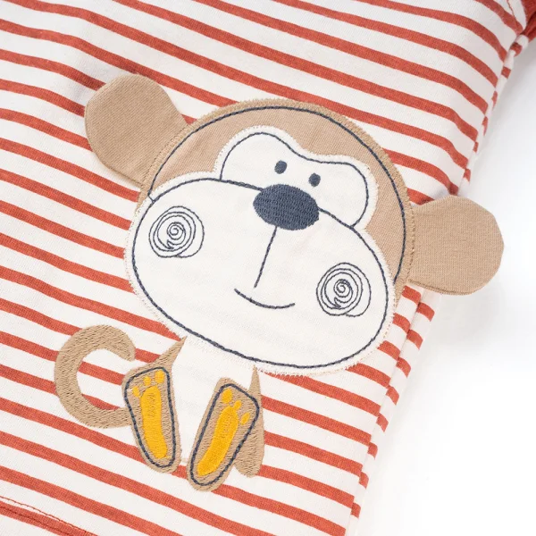 Bộ bé trai ngắn BST Khỉ Kháu Khỉnh Animo HN623017 (6M-6Y,Sọc Đỏ)