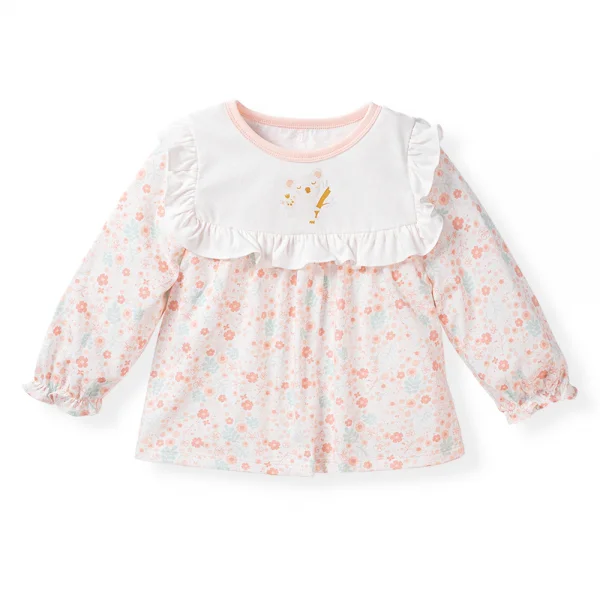 Bộ bé gái dài Gấu Koala Animo TQ523030 (6M-6Y,Trắng phối hoa)