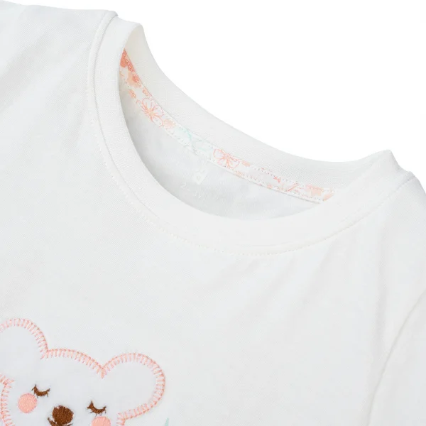 Bộ bé gái ngắn Gấu Koala Animo TQ523031 (6M-6Y,Trắng phối hoa)