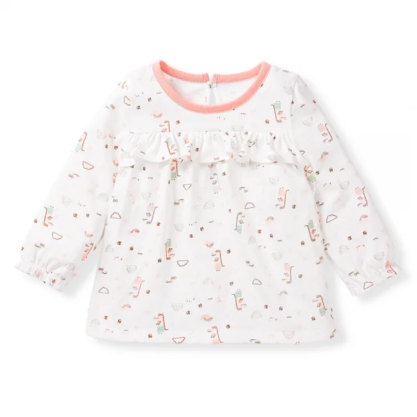 Bộ bé gái dài BST Sấu Dâu Tây Animo HS523022 (6M-6Y,Trắng họa tiết)