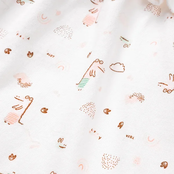 Bộ bé gái dài BST Sấu Dâu Tây Animo HS523022 (6M-6Y,Trắng họa tiết)