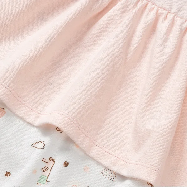 Đầm bé gái BST Sấu Dâu Tây Animo HS523026 (6M-6Y,Hồng)