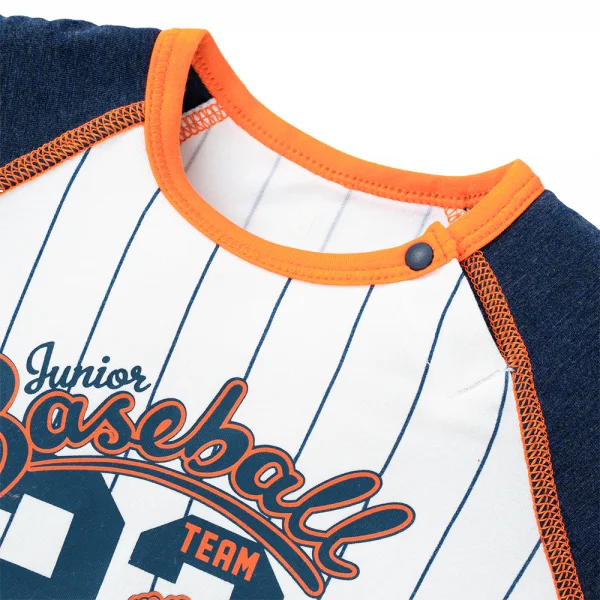 Bộ tính năng ngắn, vải sợi sồi BST Bóng chày Animo BMC123109 (3-24M,Xanh đen)