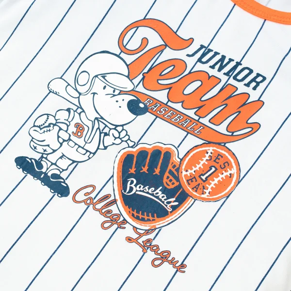 Bộ tính năng ngắn, vải sợi sồi BST Bóng chày Animo BMC123108 (3-24M,Xanh đen)