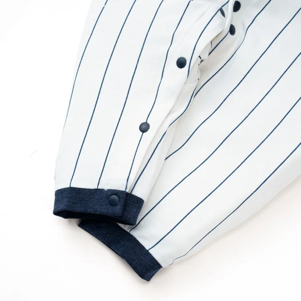 Bodysuit tính năng dài, vải sợi sồi BST Bóng chày Animo BMC123097 (0-12M,Xanh đen)