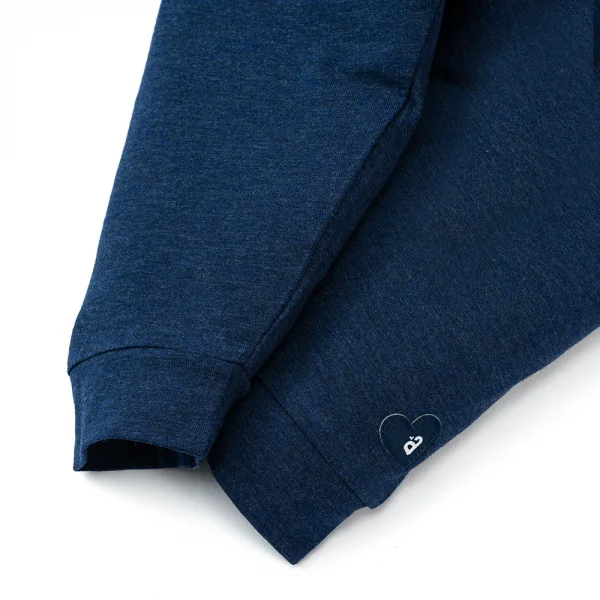 Bộ tính năng dài, vải sợi sồi BST Bóng chày Animo BMC123089 (0-24M,Xanh đen)