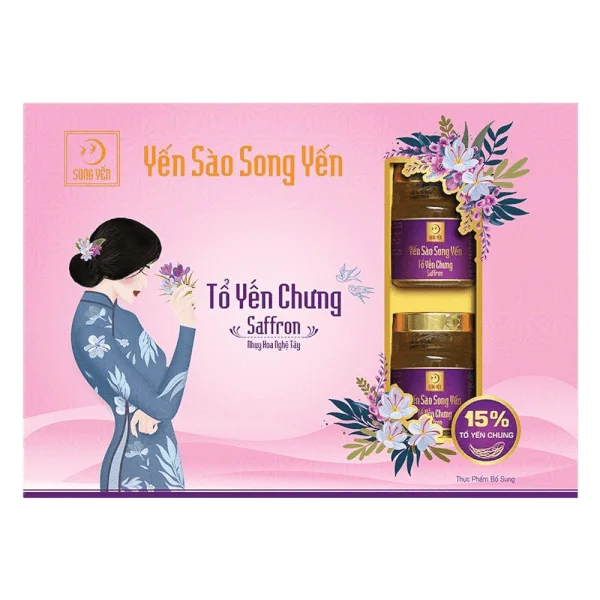 Nước yến Song Yến chưng saffron 15% lốc 5*70ml