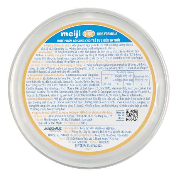 Combo 2 Thực phẩm bổ sung Meiji Kids Formula 900g (3-10 tuổi)