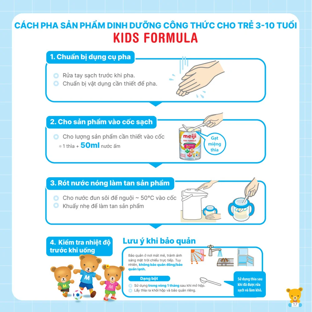 Combo 2 Thực phẩm bổ sung Meiji Kids Formula 900g (3-10 tuổi)