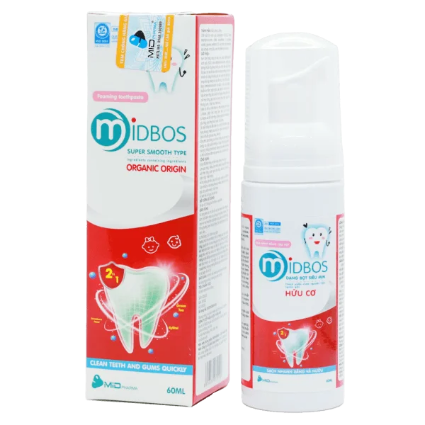 Kem đánh răng tạo bọt MIDBOS 60ml
