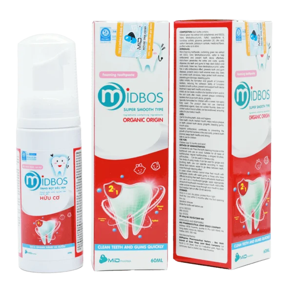 Kem đánh răng tạo bọt MIDBOS 60ml
