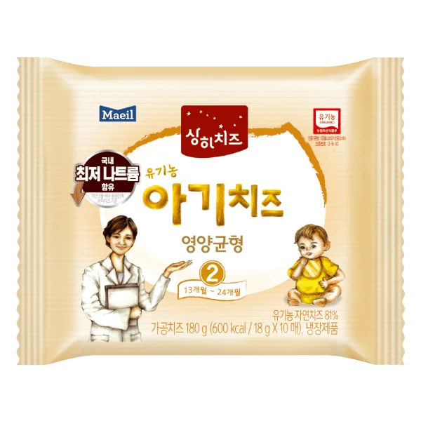 THỰC PHẨM BỔ SUNG: PHÔ MAI ĂN DẶM HÀN QUỐC CHO BÉ HIỆU MAEIL SANGHA STEP 2