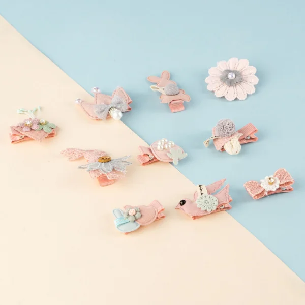 Set kẹp tóc 10 món Animo A2306_MN017 (Hồng)