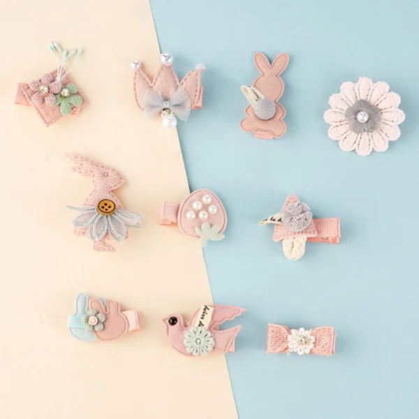 Set kẹp tóc 10 món Animo A2306_MN017 (Hồng)