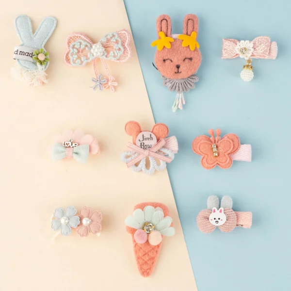 Set kẹp tóc 10 món Animo A2306_MN016 (Hồng)