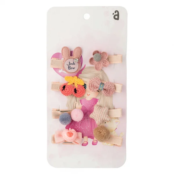 Set kẹp tóc 8 món Animo A2306_MN015 (Hồng)