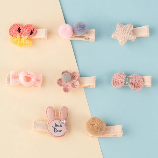 Set kẹp tóc 8 món Animo A2306_MN015 (Hồng)