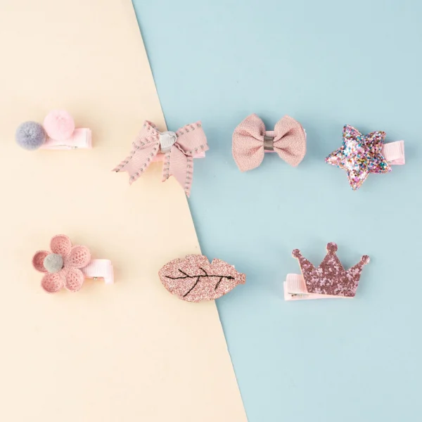 Set kẹp tóc 7 món Animo A2306_MN014 (Hồng)