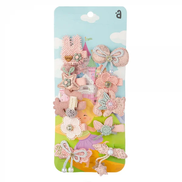 Set kẹp tóc 10 món Animo A2305_MN019 (Hồng)