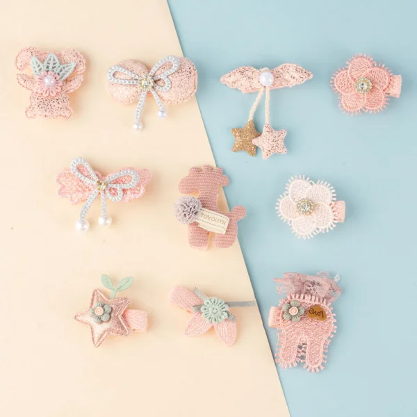 Set kẹp tóc 10 món Animo A2305_MN019 (Hồng)