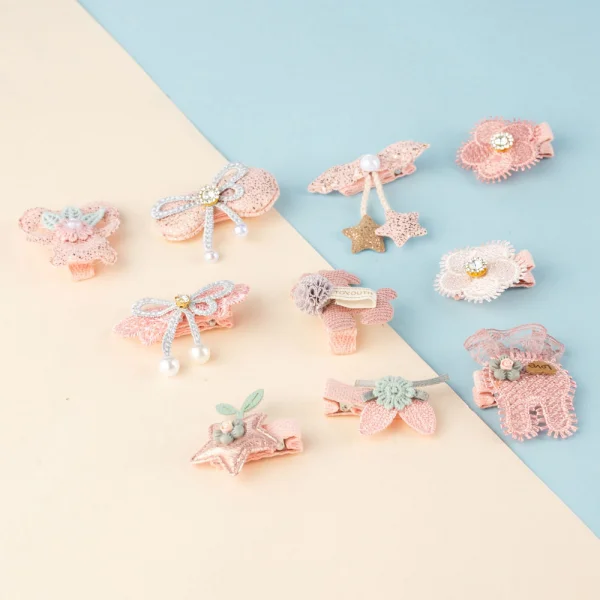 Set kẹp tóc 10 món Animo A2305_MN019 (Hồng)