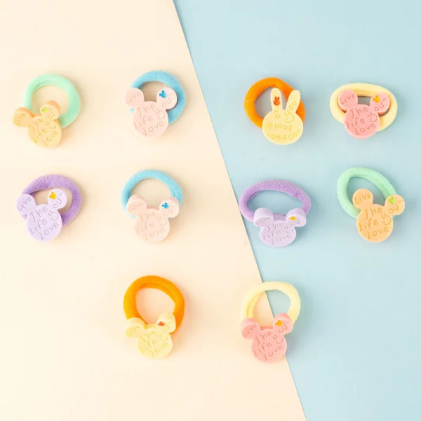 Set cột tóc 10 món hình gấu Animo A2305_MN017 (Nhiều màu)