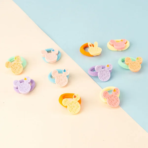 Set cột tóc 10 món hình gấu Animo A2305_MN017 (Nhiều màu)