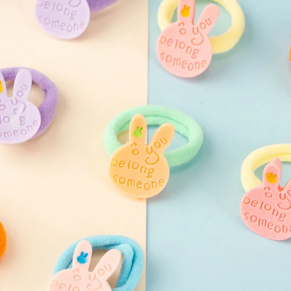 Set cột tóc 10 món hình thỏ Animo A2305_MN016 (Nhiều màu)