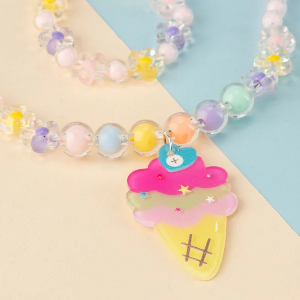 Set 2 món vòng cổ và vòng tay hình que kem Animo A2305_MN015 (Xanh)