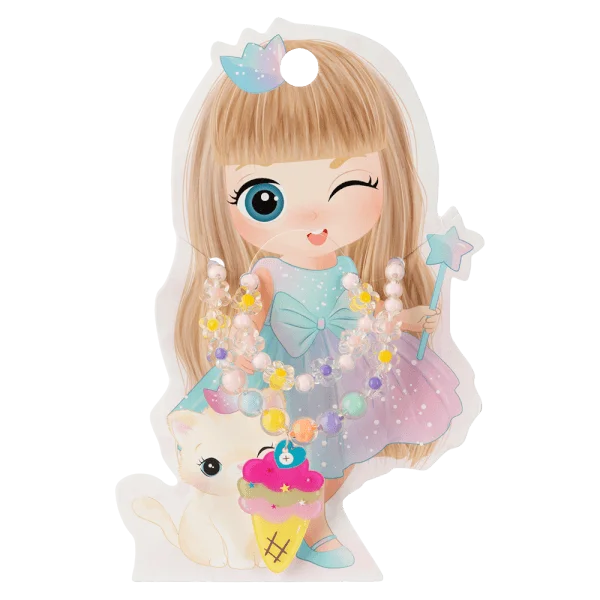 Set 2 món vòng cổ và vòng tay hình que kem Animo A2305_MN015 (Xanh)