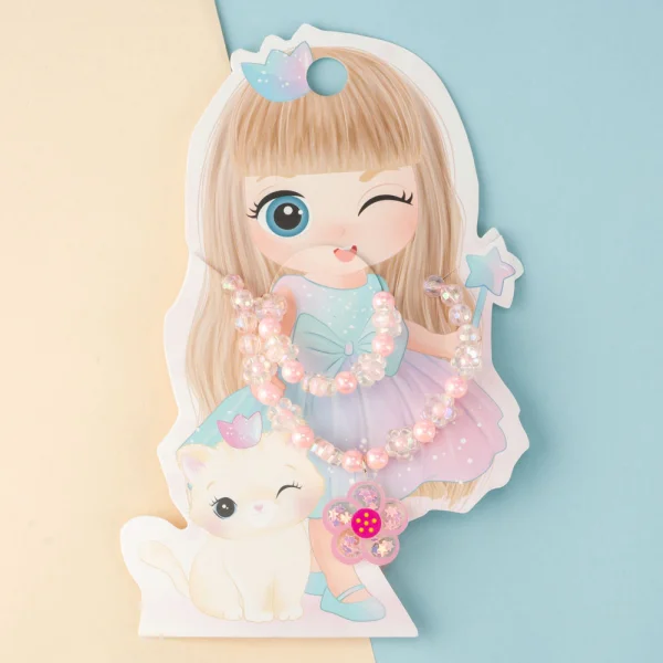 Set 2 món vòng cổ và vòng tay hình hoa Animo A2305_MN014 (Tím)